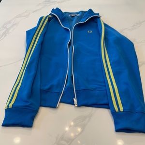 Fred Perry track jacket vintage large blue yellow